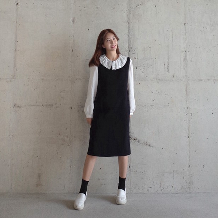 l01韩国女装双面羊绒直筒简约