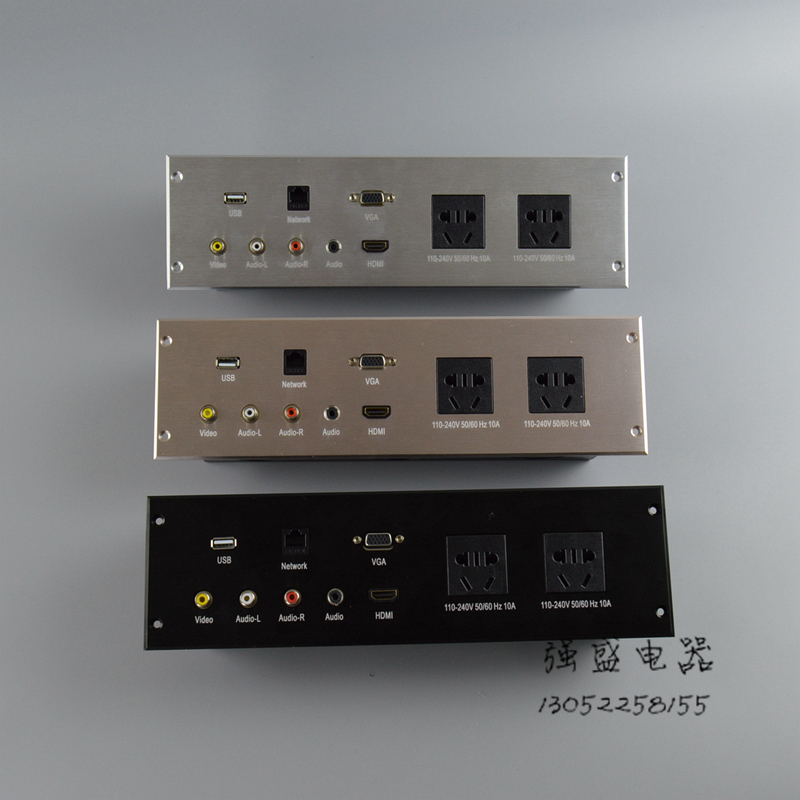 多功能面板 酒店客房KTV定制 信息屏风多媒体插座 墙面桌面 HDMI