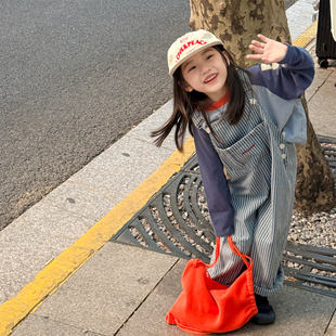 2025秋装童装儿童韩版宽松连体裤男女童阔腿长裤宝宝秋季背带裤子