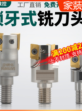 两件式BAP300RBAP400R锁牙式铣刀头1604数控抗震刀杆1135螺纹刀头
