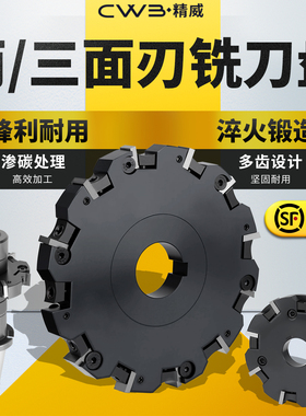 机床附件 数控刀柄 端面铣刀盘 机夹三面刃刀盘100-400 两面刃200