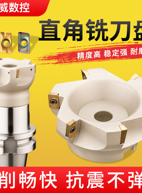 400R刀盘套装加工中心数控刀盘/面铣刀盘90度清角直角面铣刀头 63