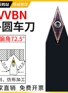 数控刀杆外圆车刀杆尖刀居中刀把 SVVBN2020K16 2525M16车床刀具