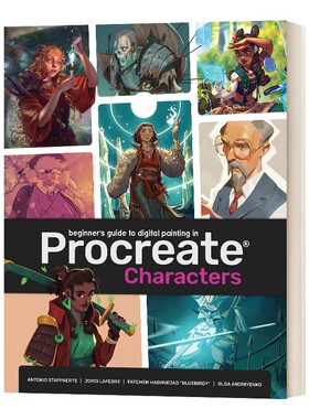 现货 英文原版 Beginner's Guide To Procreate 进口艺术 初学者的Procreate指南：字符：如何在iPad上创建字符 3dtotal