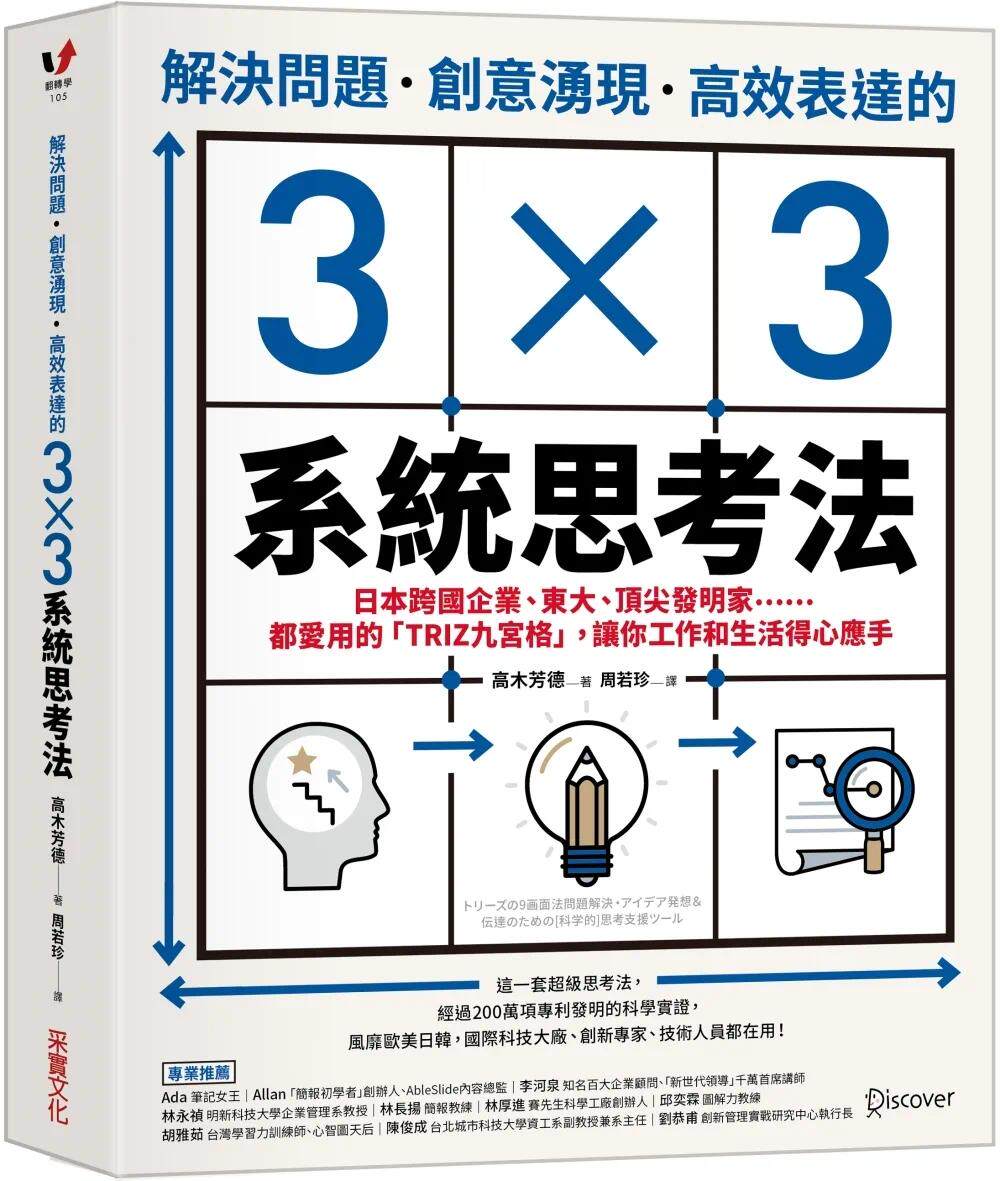 预售 解决问题 创意涌现 高效表达的3×3系统思考法 港台原版 高木芳德 采实文化