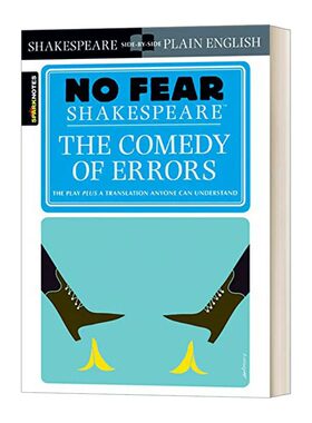现货 英文原版  错误的喜剧 Sparknotes Comedy of Errors No Fear Shakespeare 文学读物
