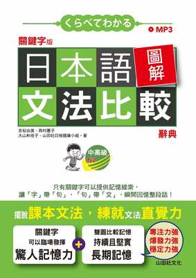 预售  吉松由美《关键词版 日本语图解文法比较辞典 中高级N2：让文法规则也能变成直觉（25K+MP3）》山田社