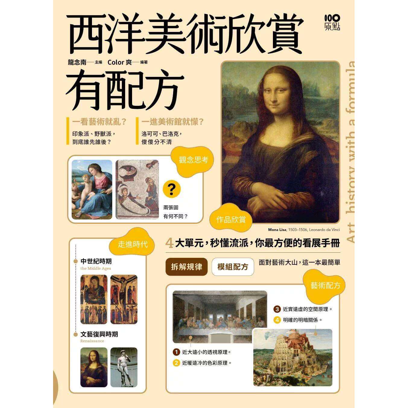 预售 西洋美术欣赏，有配方：拆解规律，4大单元秒懂流派特征，你*方便的看展手册 原点 龙念南 港台原版