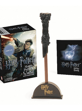 现货 英文原版 哈利波特：魔杖和贴纸书套装 Harry Potter Wizard’s Wand with Sticker Book 电影周边