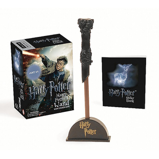 现货 英文原版 哈利波特:魔杖和贴纸书套装 Harry Potter Wizard’s Wand with Sticker Book 电影周边