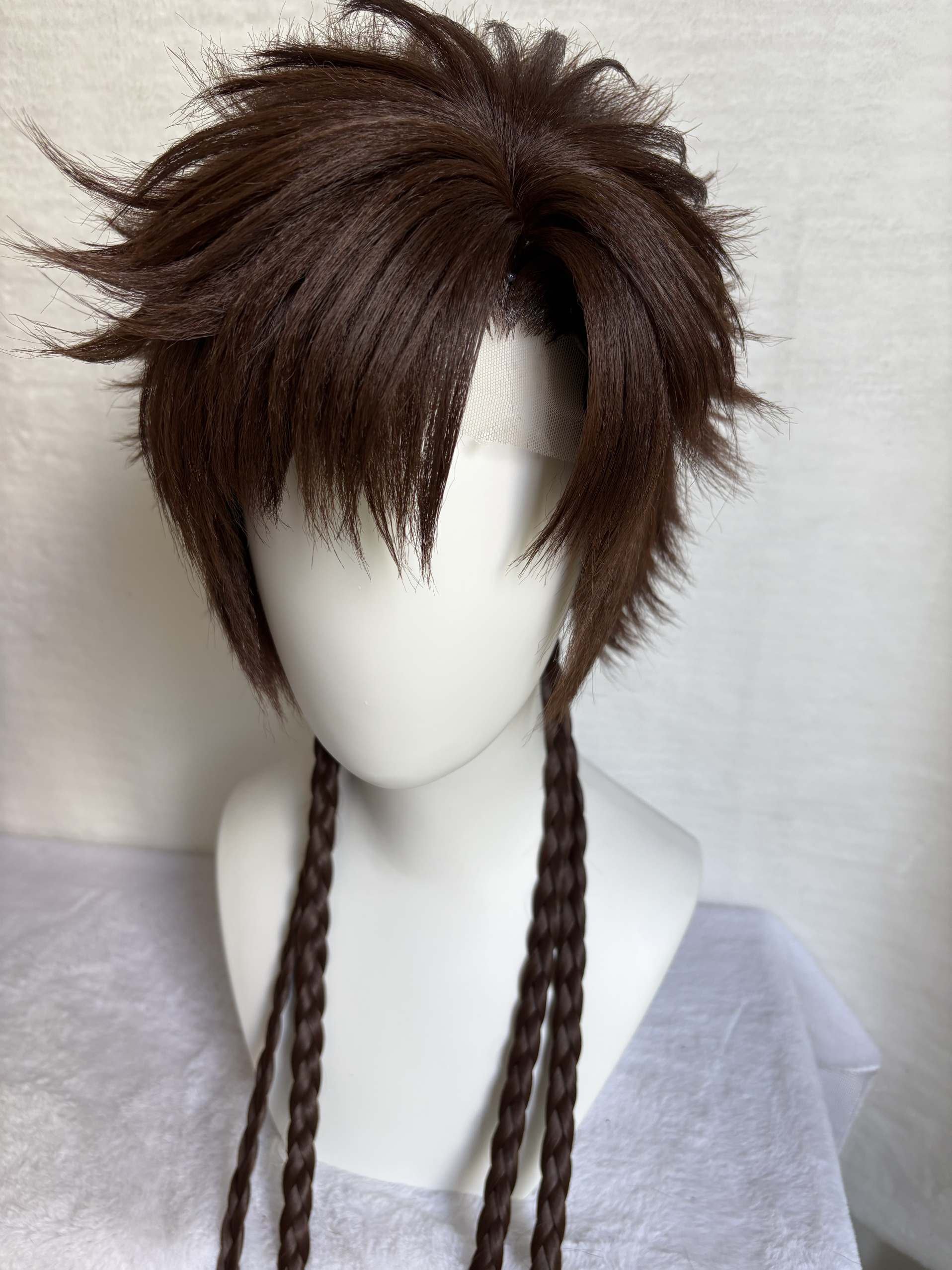 孙策代号鸢cos假发一体式扎辫古风男成品已贴片造型好