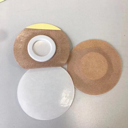 肤色膏药布5*5圈内1.5水刺贴布圆形三九三伏贴穴位贴肚脐贴防过敏
