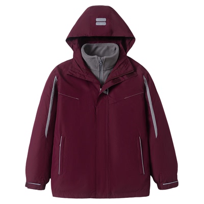 艾顿校儿童加厚冲锋衣内胆男女儿童学生保暖脱卸外套中小学生校服