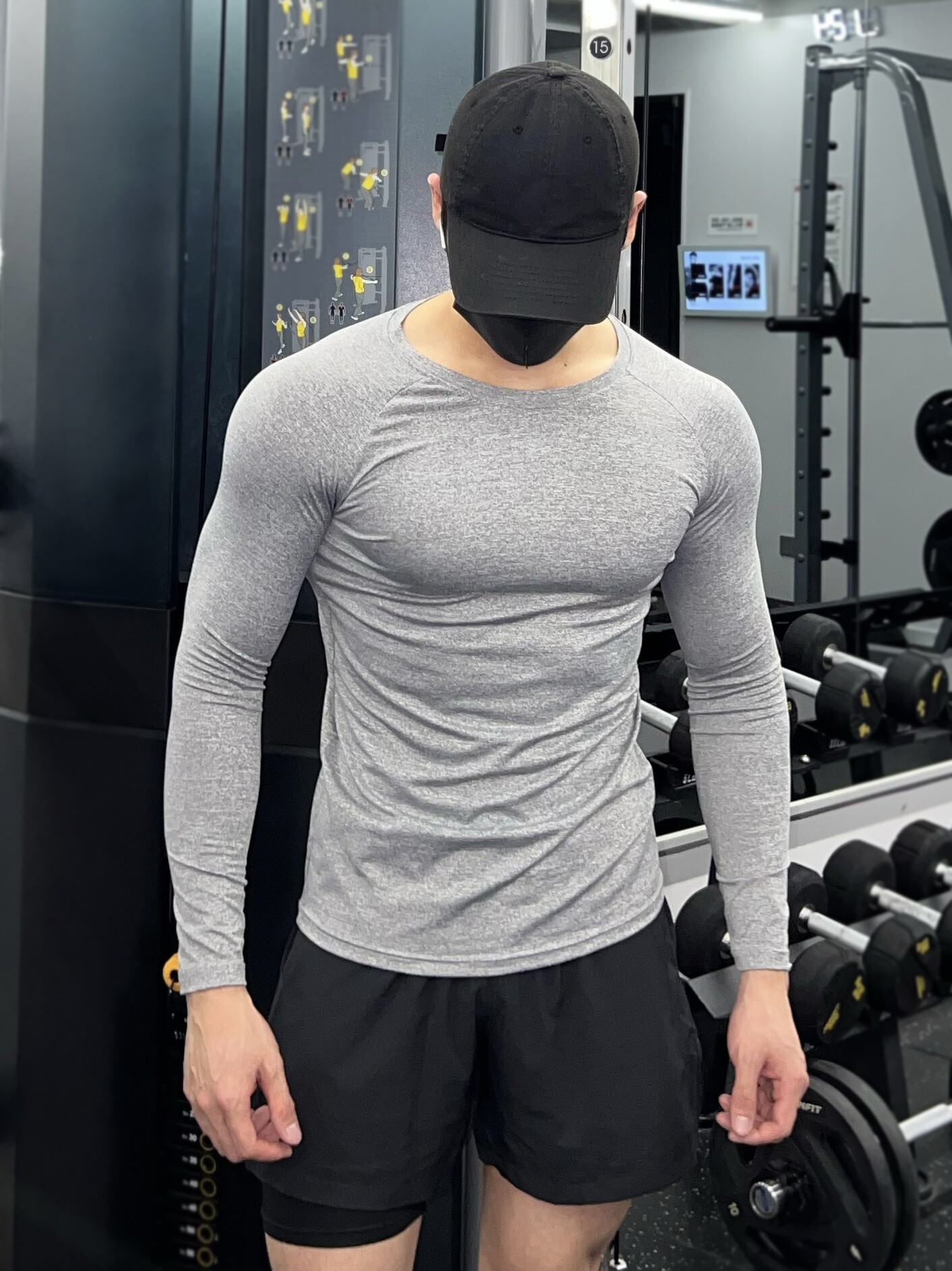 LONG SLEEVE TIGHTS MENS FALL WINTER YOGA GYM BASE SHIRT TRAINING BASKETBALL SWEAT ABSORPTION QUICK-DRYING RUNNING SPORTSWEAR