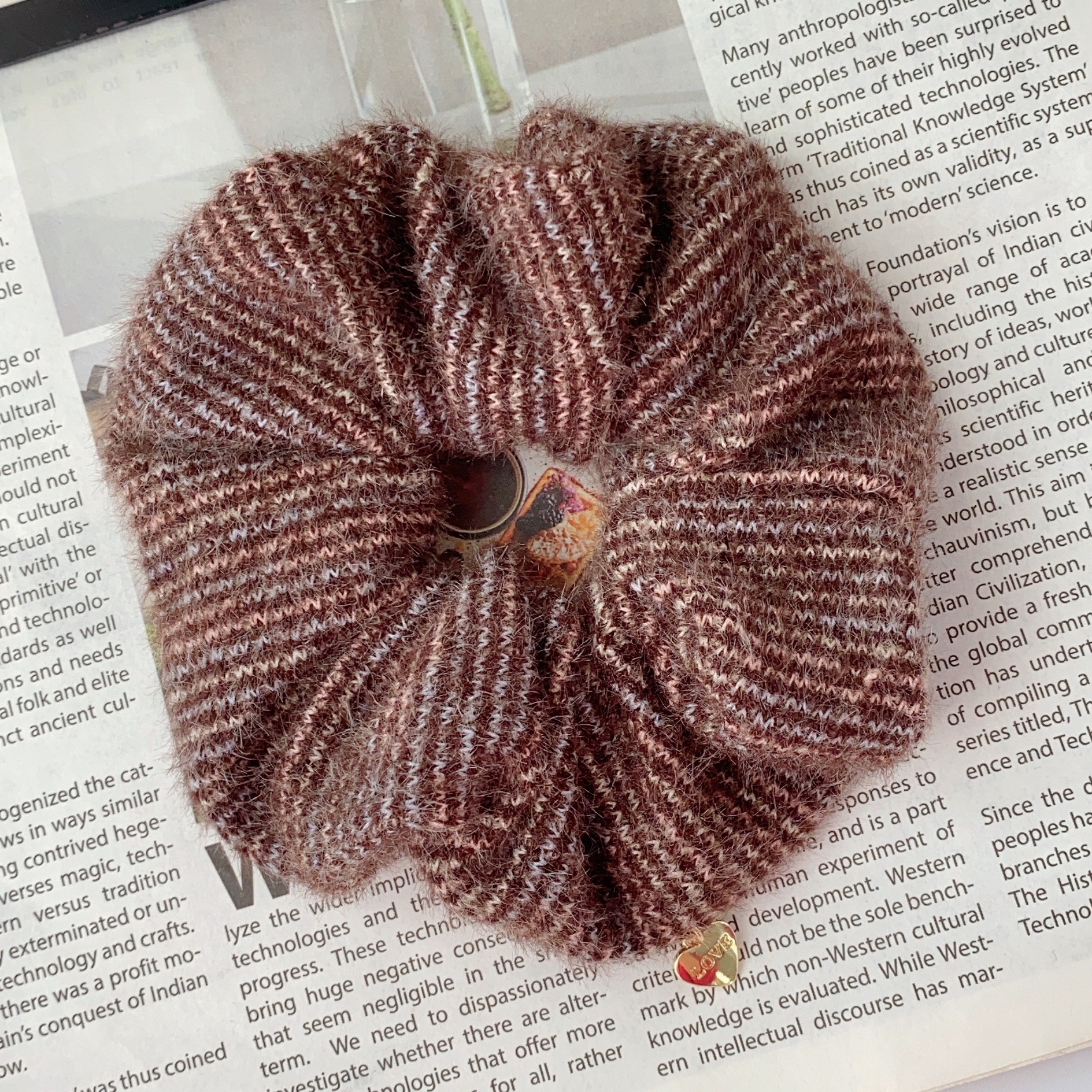 發家软糯毛线韩国针织大肠发圈女