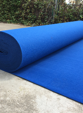 宝蓝色地毯一次性婚礼结婚地毯开业庆典蓝色地毯加厚蓝色拉绒地毯