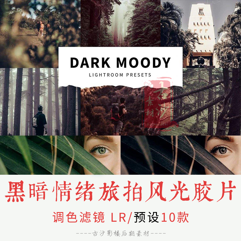 0192-LR预设 黑暗情绪旅拍风光胶片Lightroom预设 10款