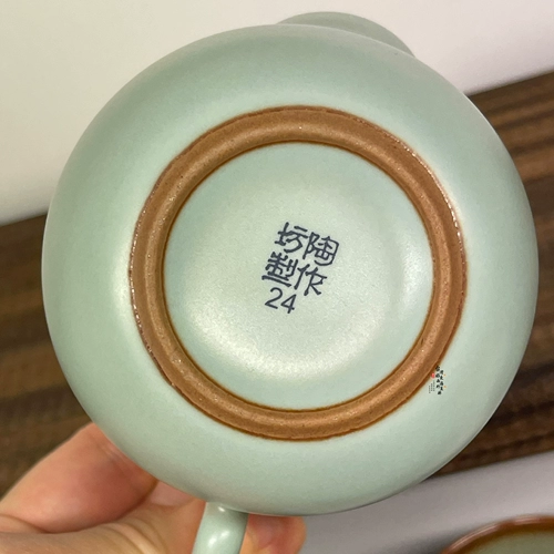 Мастерская керамики Ru Kiln Чайный сервиз Huairu Satisfaction Pot 180cc Набор чайного сервиза Альпийский улун Зеленый чай Прямая почтовая рассылка