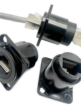 D型面板固定直通模块RJ45网络网线数据信号对接头网络接口母插座