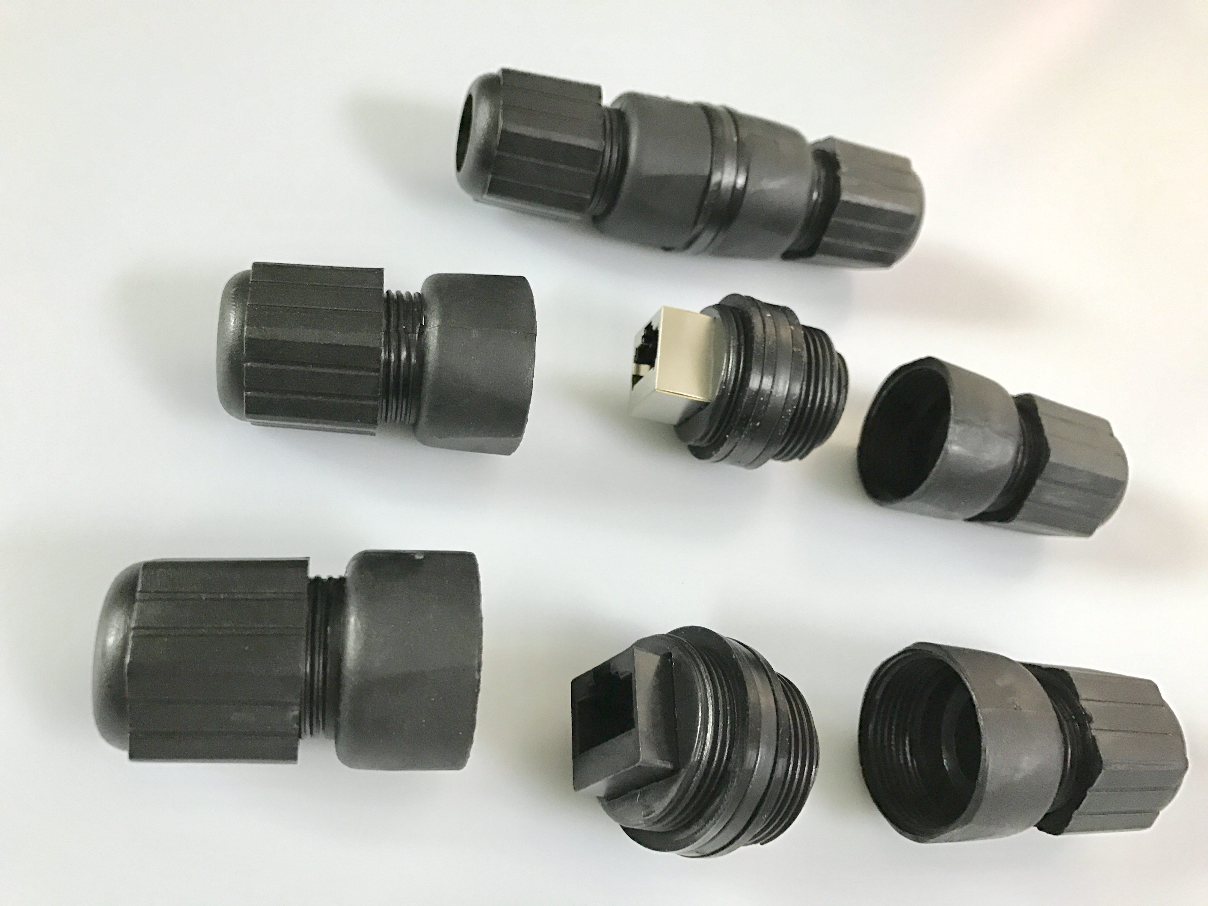 M25CAT5CAT6面板对接屏蔽网络线超防水连接器/六类以太网RJ45接头_虎窝淘