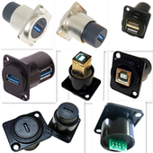 USB数据信号延长传输面板式 D型USB2.0 USB3.0壳箱体固定母座 插座