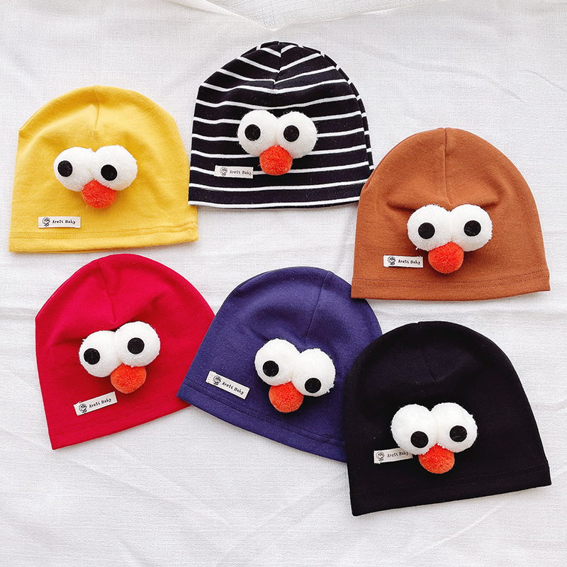 婴儿帽春秋薄款男宝宝秋款胎帽冬