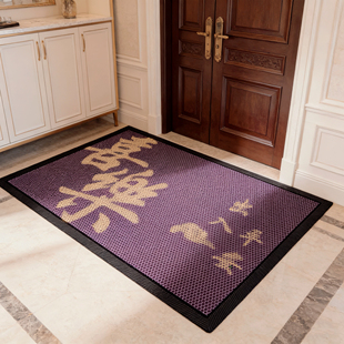 高级感酒店入户垫别墅门口地毯TPE底弹力网入户地垫防滑进门地垫