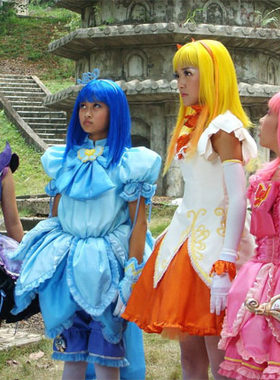年会儿童节儿童女cosplay小魔仙巴拉拉假发美雪啦头饰箍