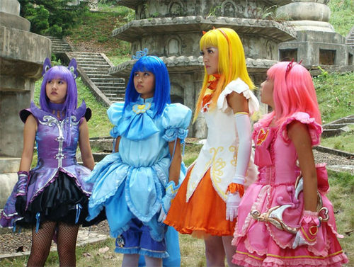 年会儿童节儿童女cosplay小魔仙巴拉拉假发美雪啦头饰箍