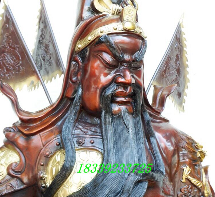 纯铜特大号武财神九龙关公铜像关二爷佛像招财关帝神像供奉1.8米