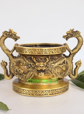 龙香炉摆件盛世天工黄铜