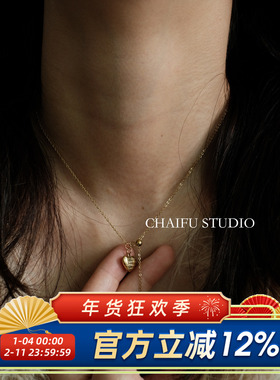 英文简约细链锁骨项链通勤百搭