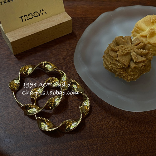 韩系简约大气麻花金属耳扣