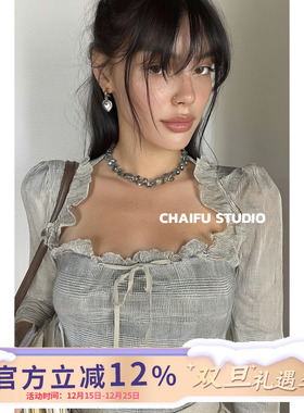 法式超仙银河系水晶串珠项链