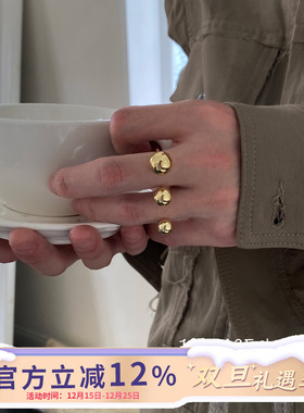 INS小众设计U型双环戒指