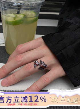 法式甜酷风不规则开口戒指