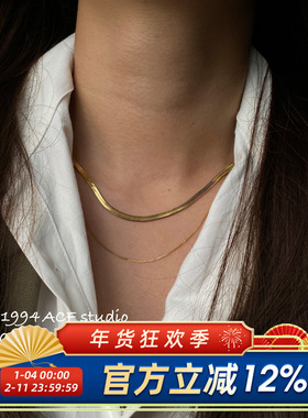 日韩简约轻奢风叠戴蛇骨链
