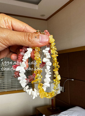 韩系清新几何不规则碎石手链