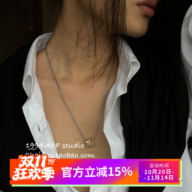 INS极简熔岩异形几何项链