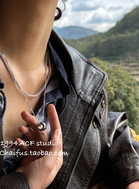 INS辣妹简约圆环吊坠项链