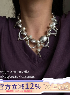 欧美巴洛克水滴流苏珍珠项链