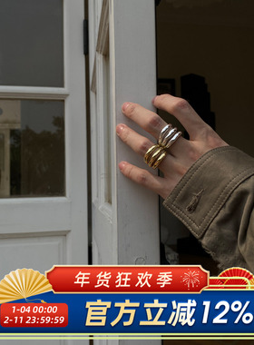欧美夸张多层冷淡风戒指