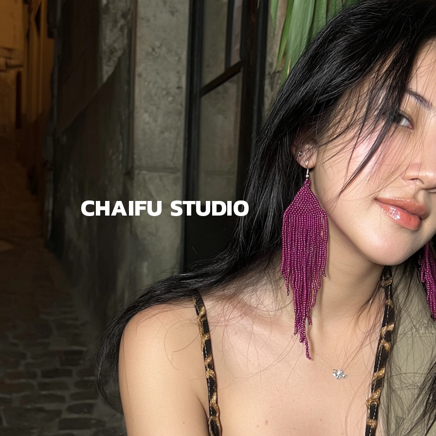 复古波西米亚紫色串珠耳环