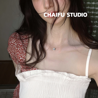 韩系简约隐形鱼线人鱼眼泪项链