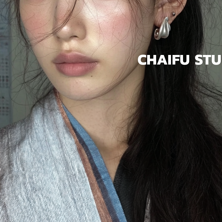 日韩风冷淡小众不规则水滴耳钉