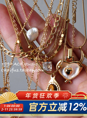 INS极简立体爱心吊坠项链