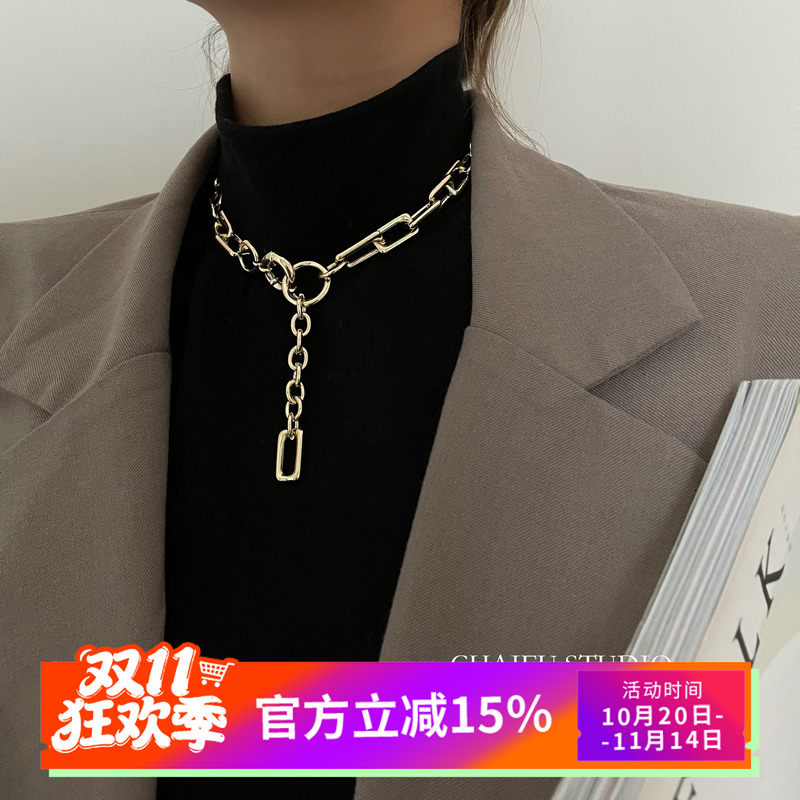 极简个性百搭冷淡风ins圆环链条