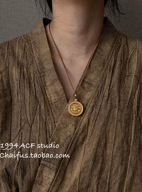 新中式可转动八宝罗盘毛衣链