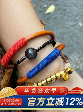 藏式民族风复古皮革手链