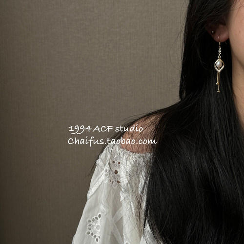 韩系女主角甜美珍珠耳环